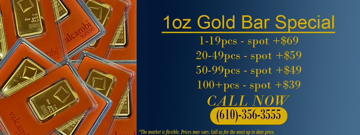 1oz Gold Bar Special 2-23