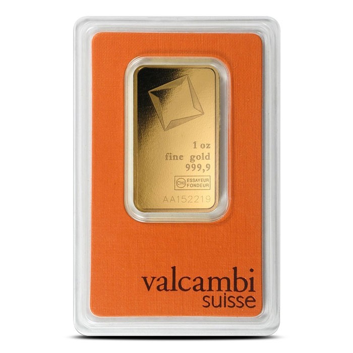 1 oz Valcambi Suisse Gold Bar 999.9
